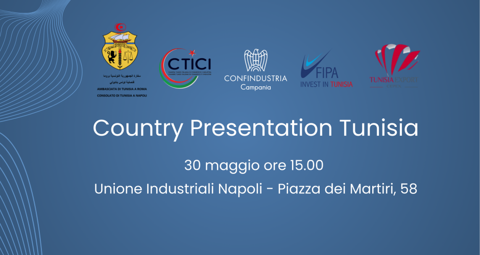  "Country Presentation Tunisia" | 30 maggio ore 15.00