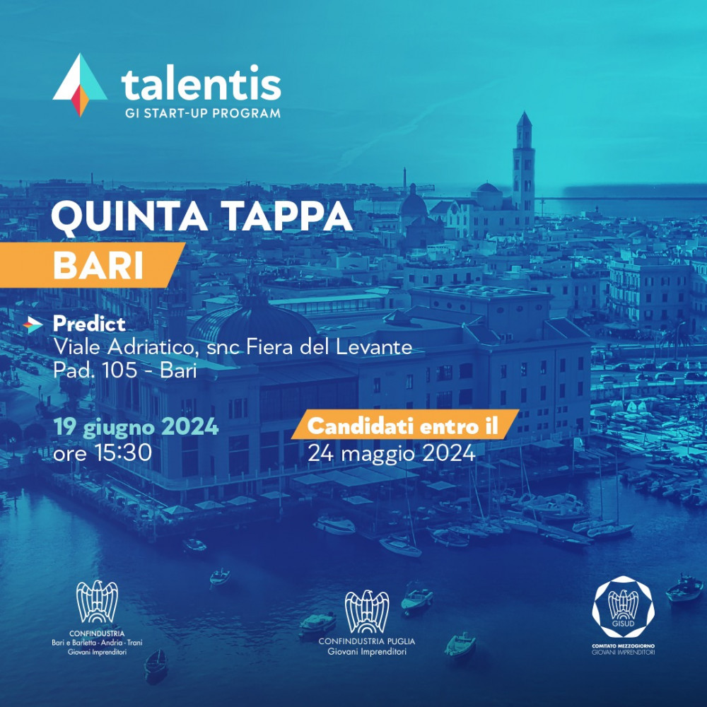 Talentis GI Startup Program 2024 - Tappa Bari